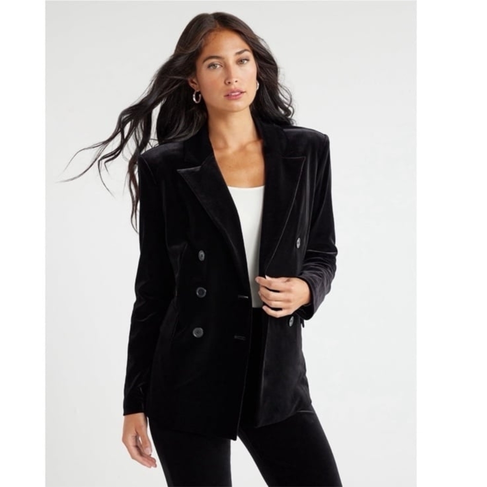 Sofia by Sofia Vergara Black Velvet Blazer